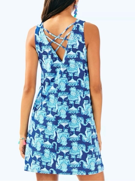 Lilly Pulitzer Dresses & Skirts - Lilly Pulitzer Blue and Light Blue Printed Elephant Cotton Dress 🐘❤️